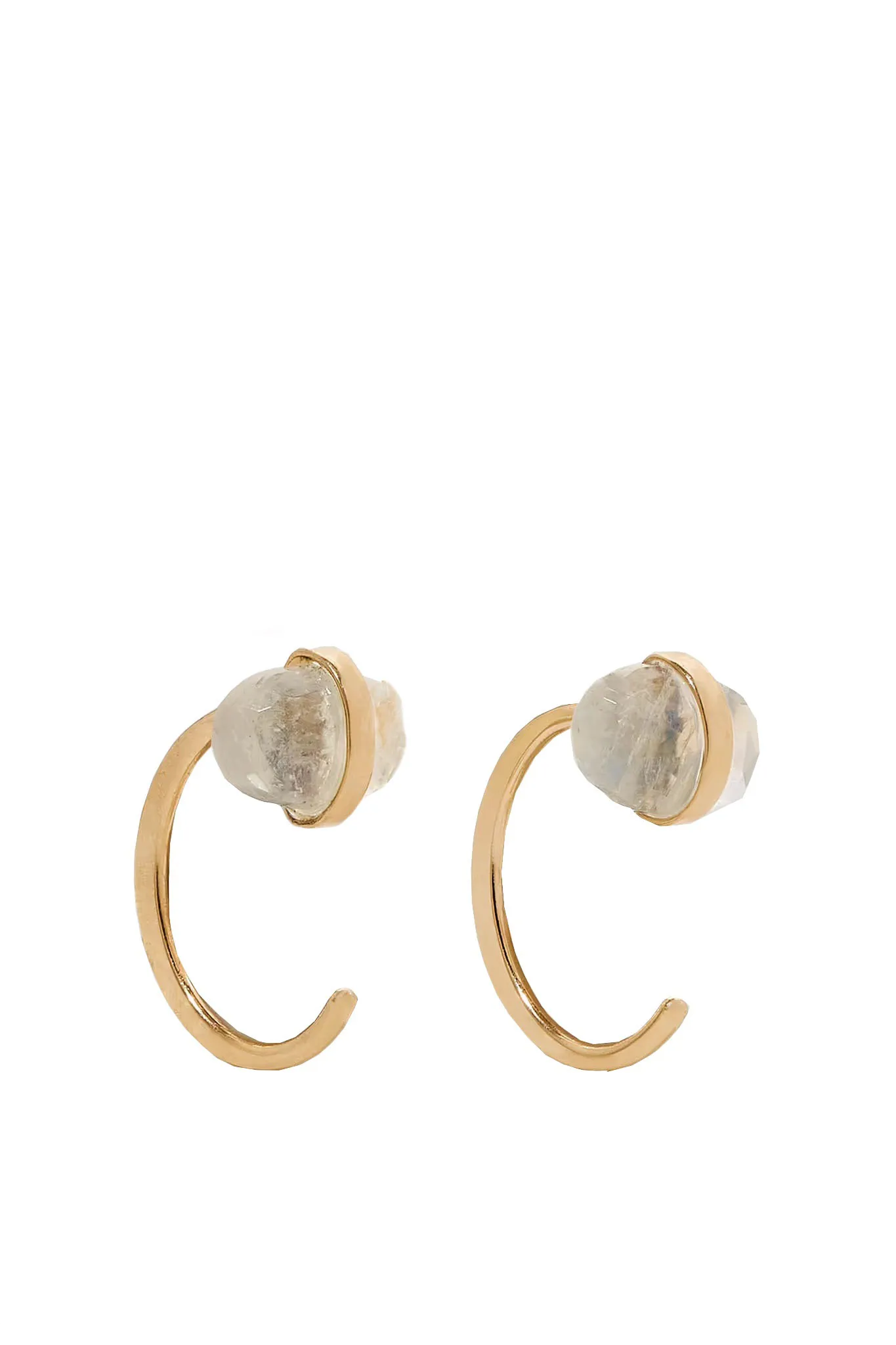 14-karat Moonstone Hug Earrings