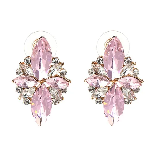 4 colors New 2017 fashion HOT women stud earrings crystal vintage korean Earrings for women jewelry wholesale