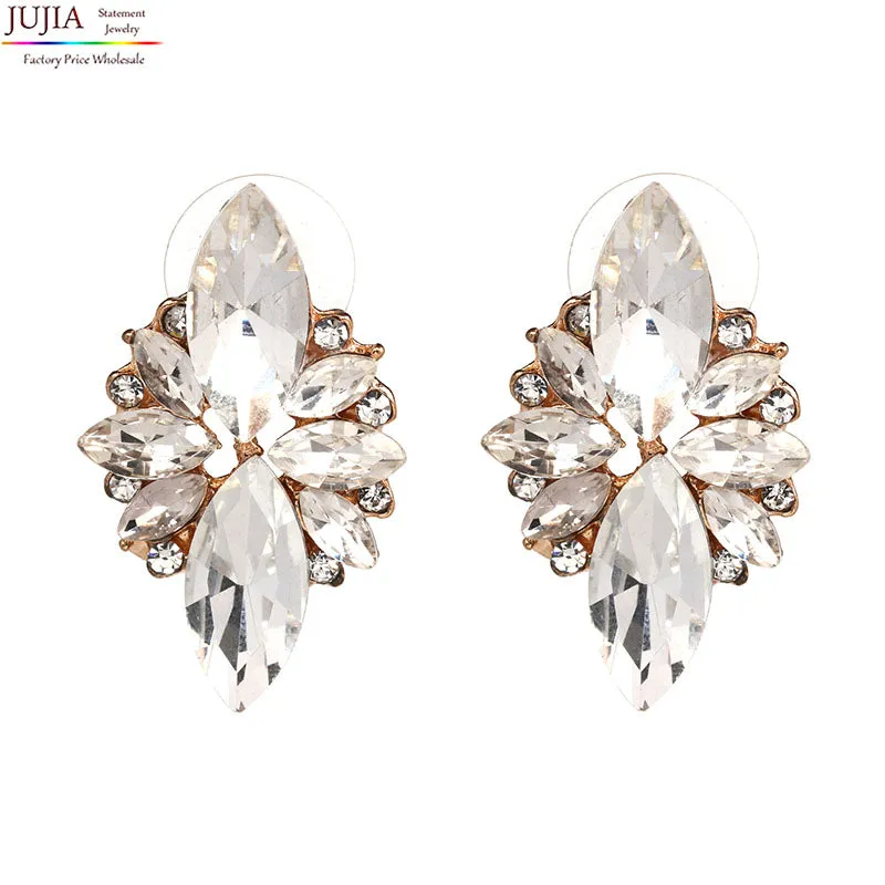 4 colors New 2017 fashion HOT women stud earrings crystal vintage korean Earrings for women jewelry wholesale