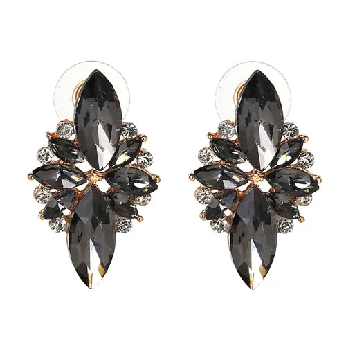 4 colors New 2017 fashion HOT women stud earrings crystal vintage korean Earrings for women jewelry wholesale