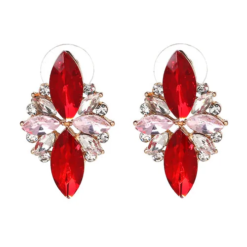4 colors New 2017 fashion HOT women stud earrings crystal vintage korean Earrings for women jewelry wholesale