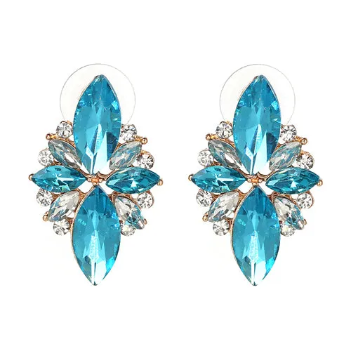 4 colors New 2017 fashion HOT women stud earrings crystal vintage korean Earrings for women jewelry wholesale