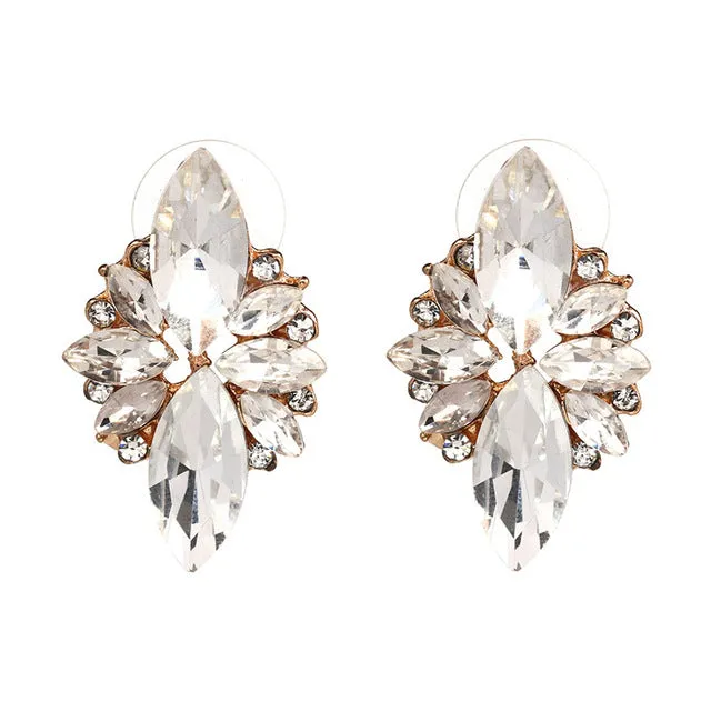 4 colors New 2017 fashion HOT women stud earrings crystal vintage korean Earrings for women jewelry wholesale