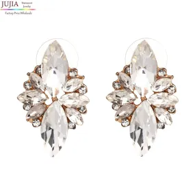 4 colors New 2017 fashion HOT women stud earrings crystal vintage korean Earrings for women jewelry wholesale