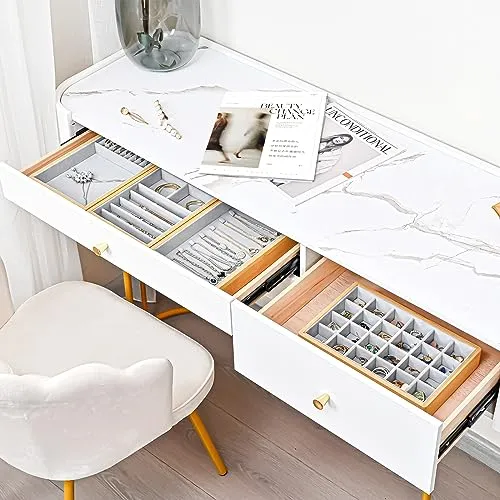 (4 Pcs) Bamboo Stackable Jewelry Organizer Tray | ProCase