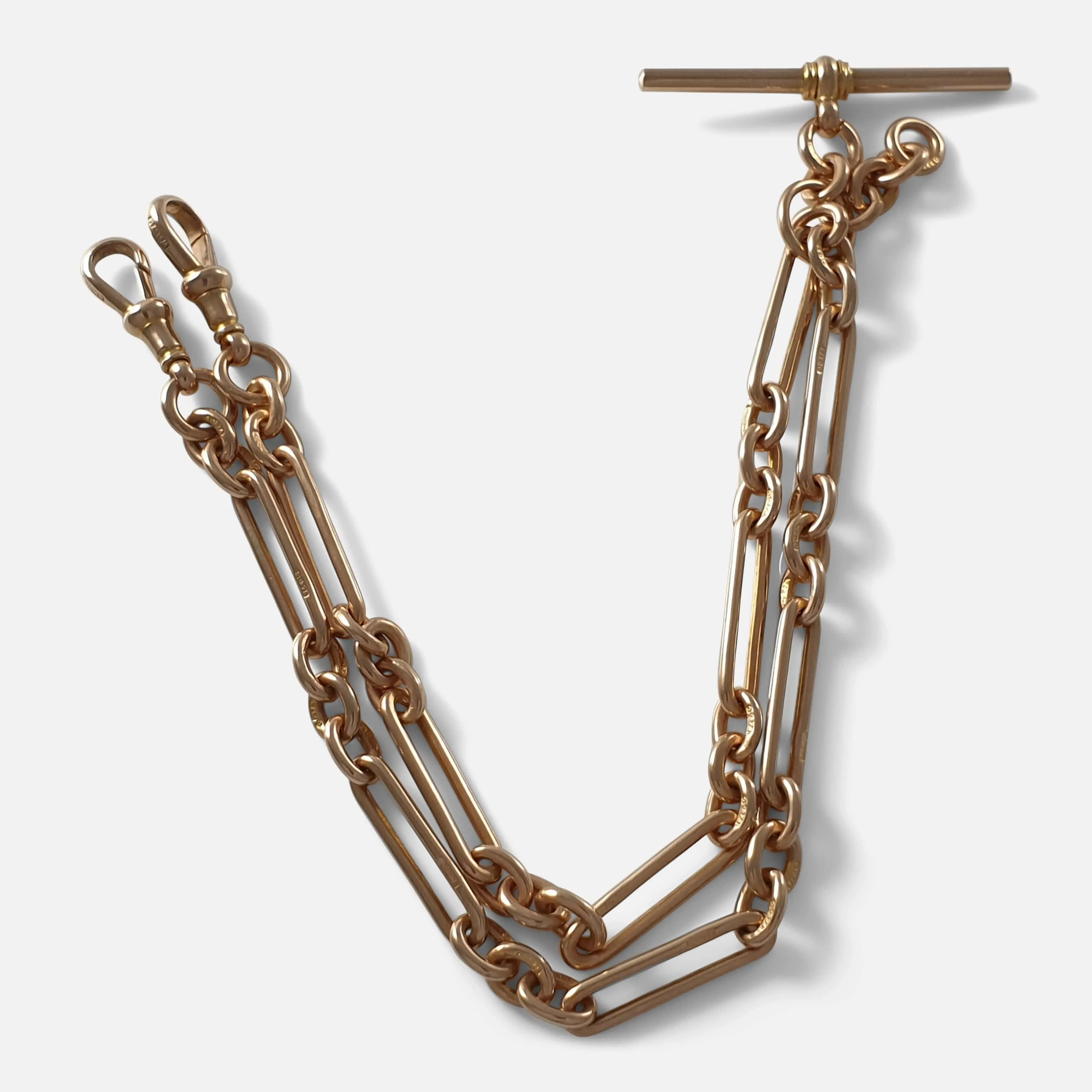 9ct Gold Albert Watch Chain, 30.8 grams
