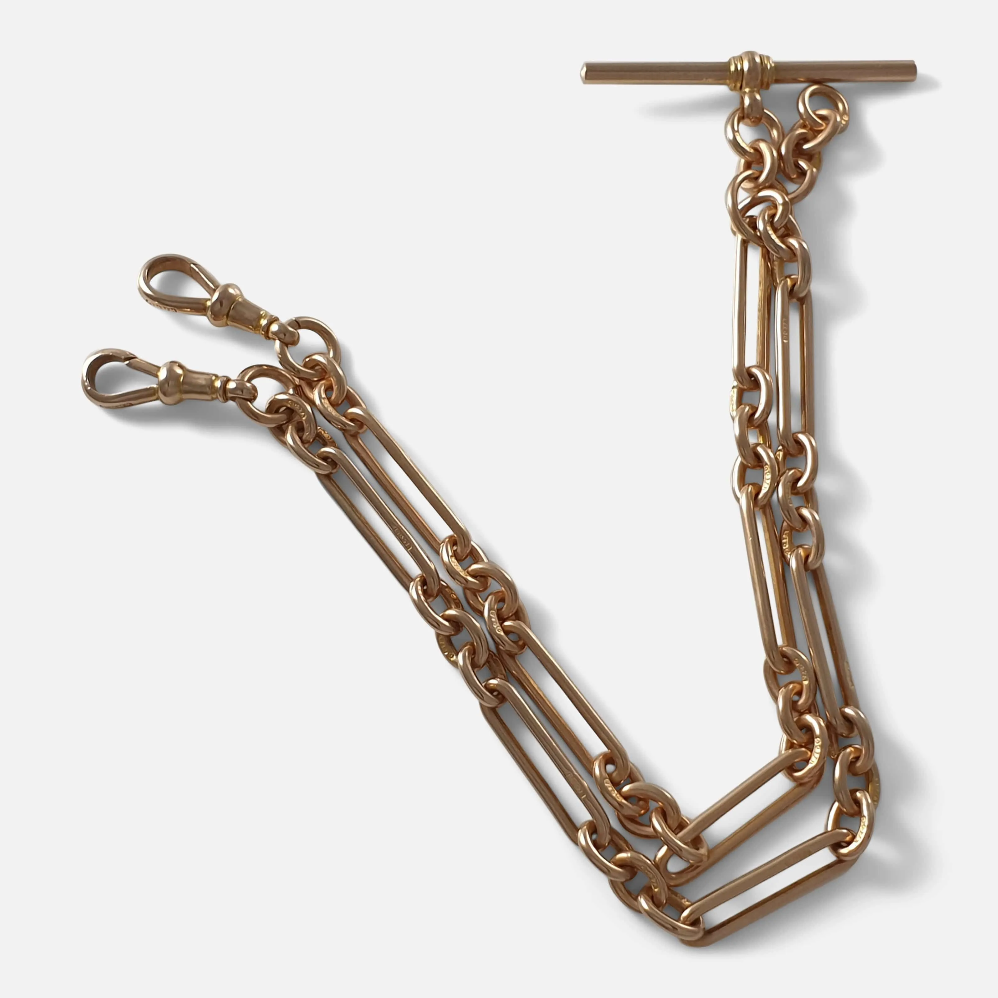 9ct Gold Albert Watch Chain, 30.8 grams