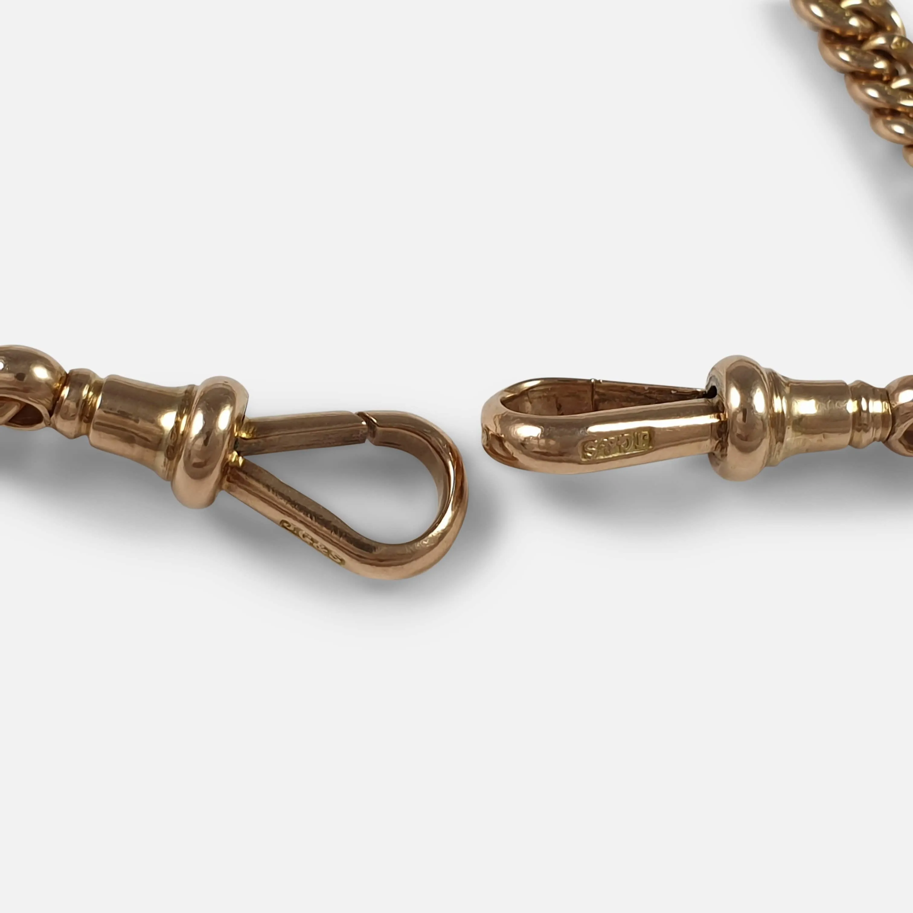 9ct Gold Graduating Double Albert Watch Chain, 39.9g