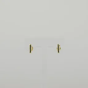 9ct Yellow Gold Square Bar Stud Earrings