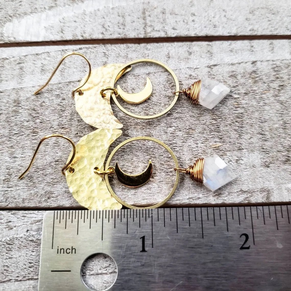Artemis moon goddess earrings