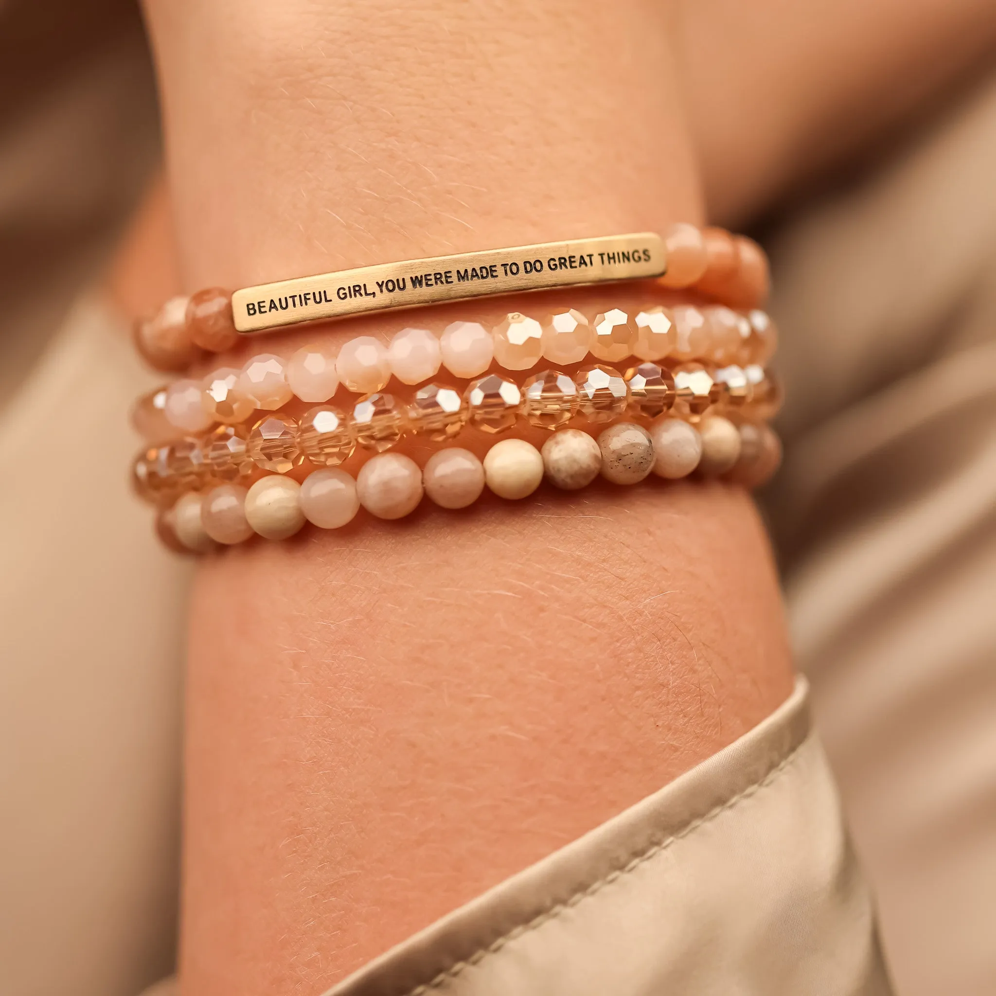 BEAUTIFUL GIRL 4 BRACELET GIFT SET -SUNSTONE