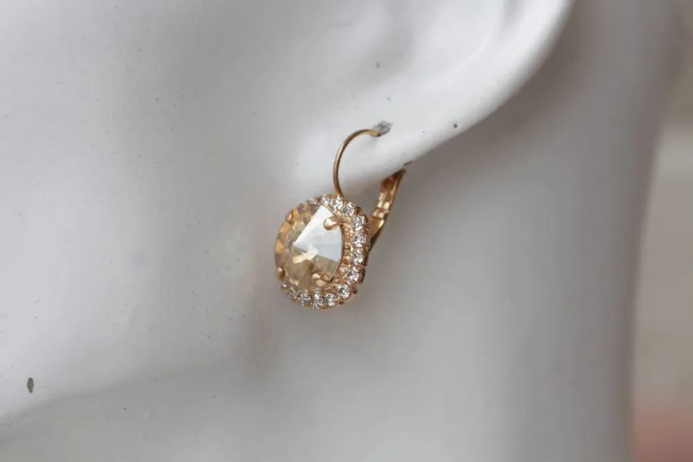 BEIGE BRIDESMAID EARRINGS