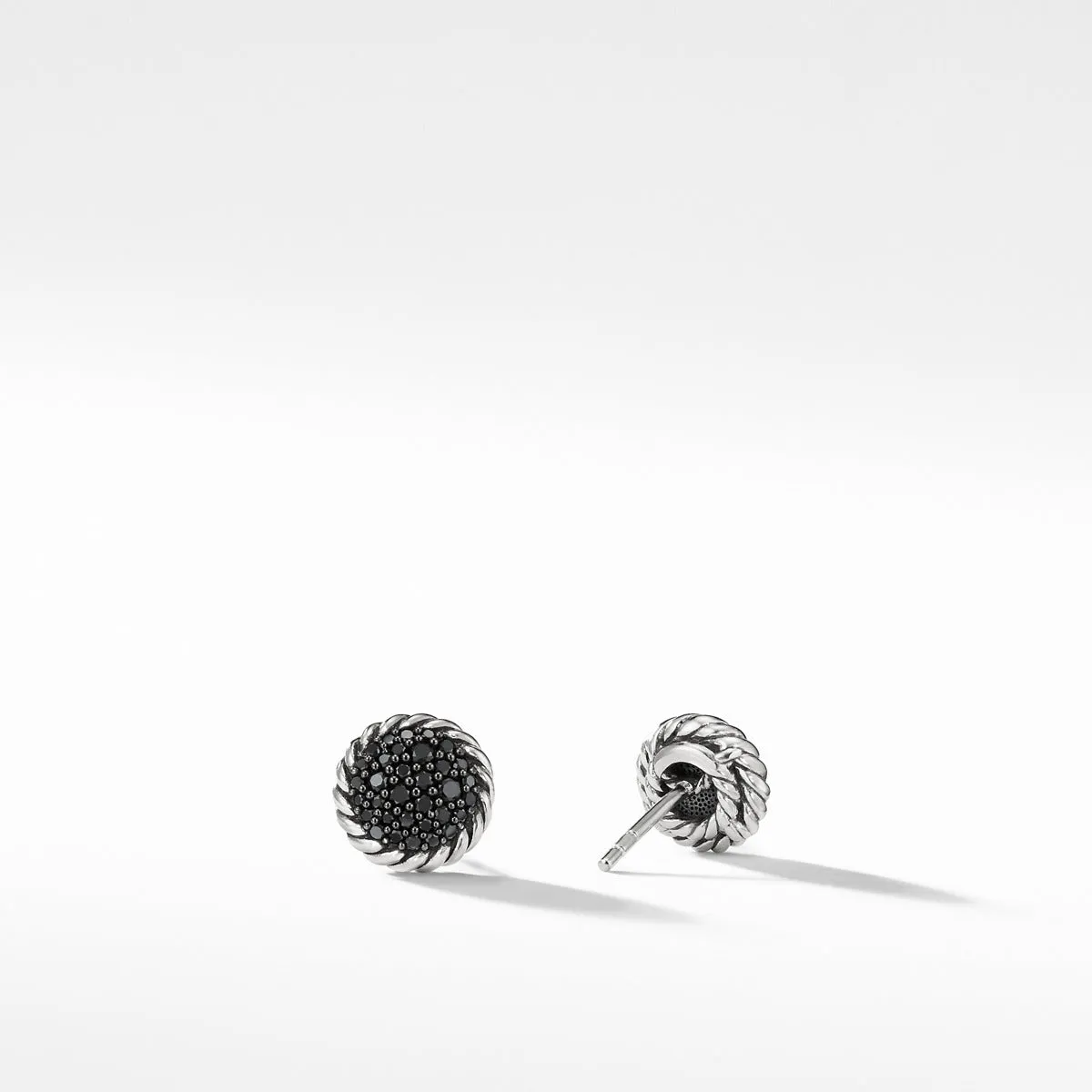 Chatelaine Earrings with Black Diamonds