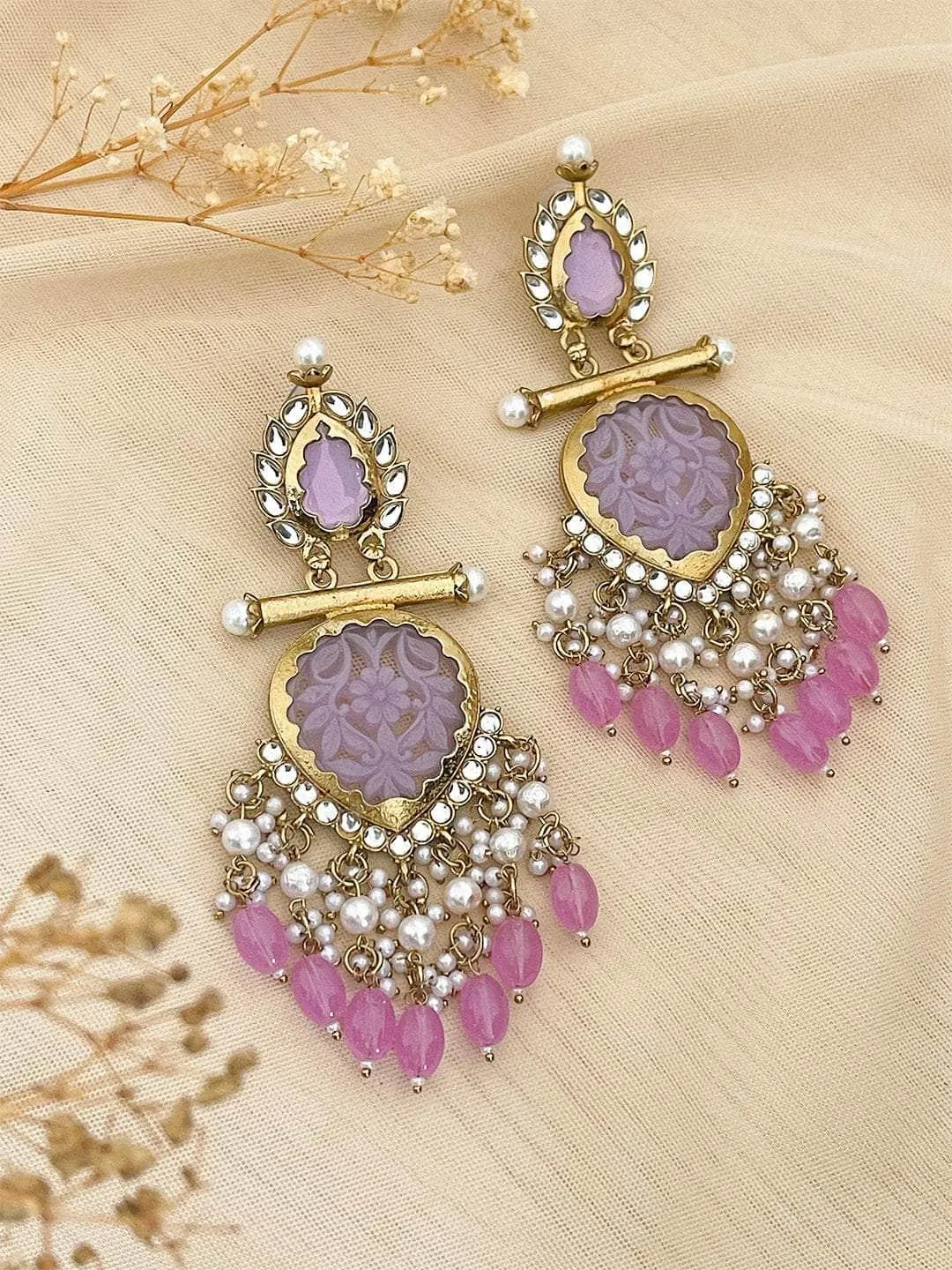 Cutwork Chandbali Earrings
