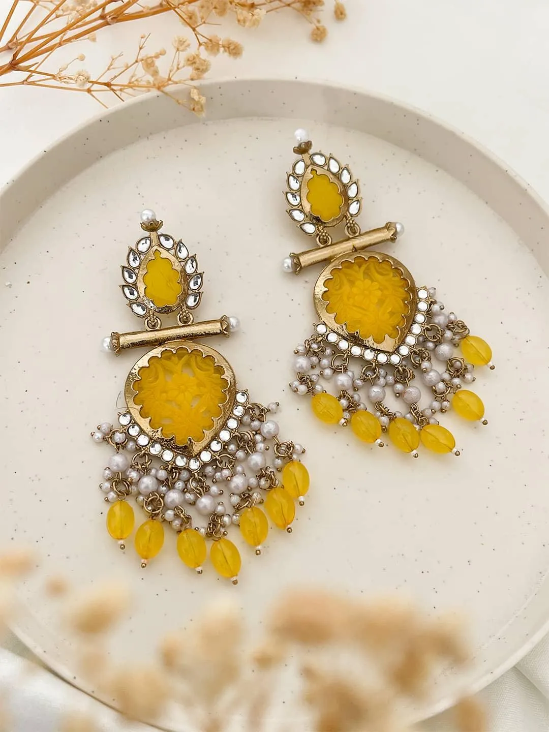 Cutwork Chandbali Earrings