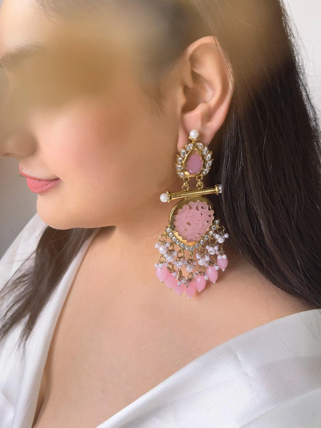 Cutwork Chandbali Earrings
