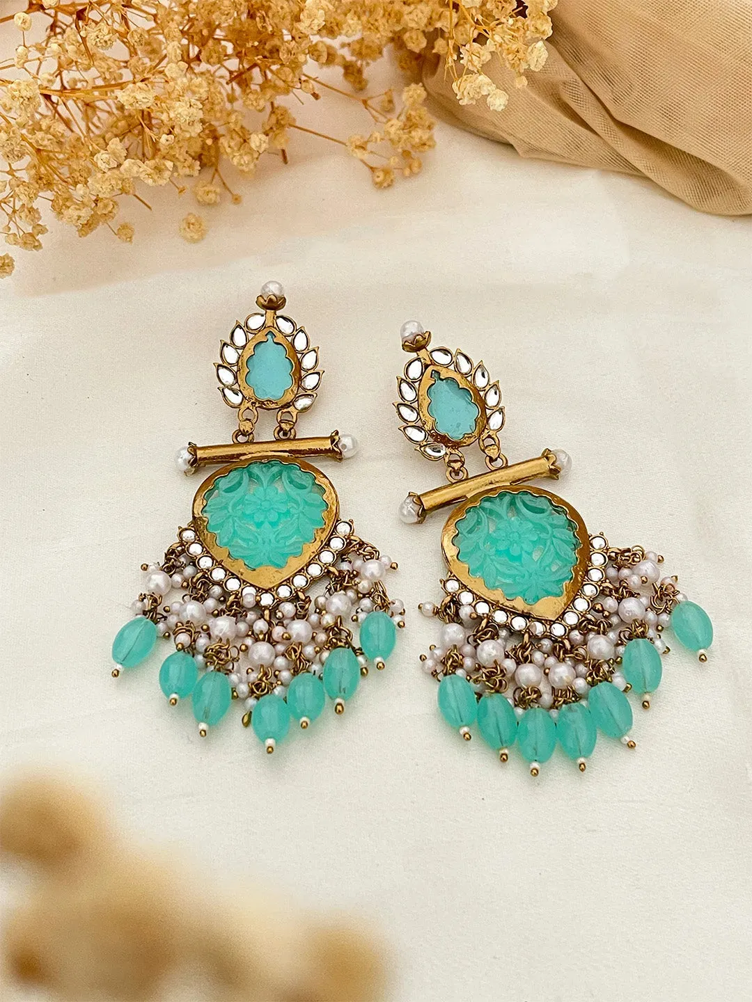 Cutwork Chandbali Earrings