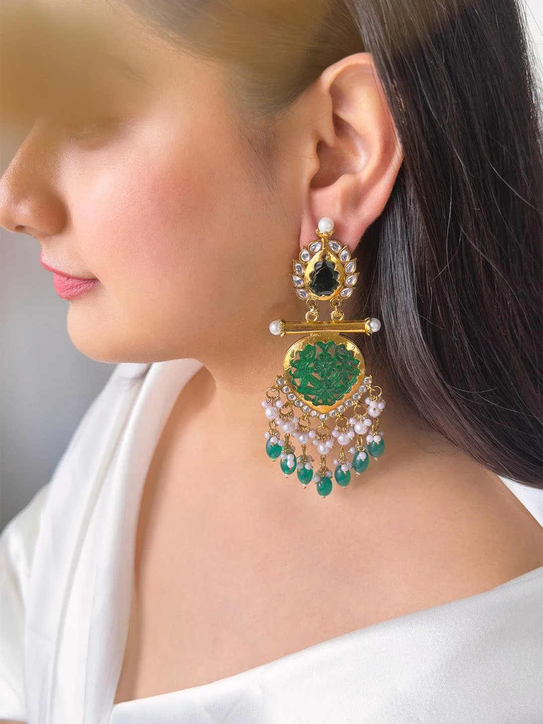 Cutwork Chandbali Earrings