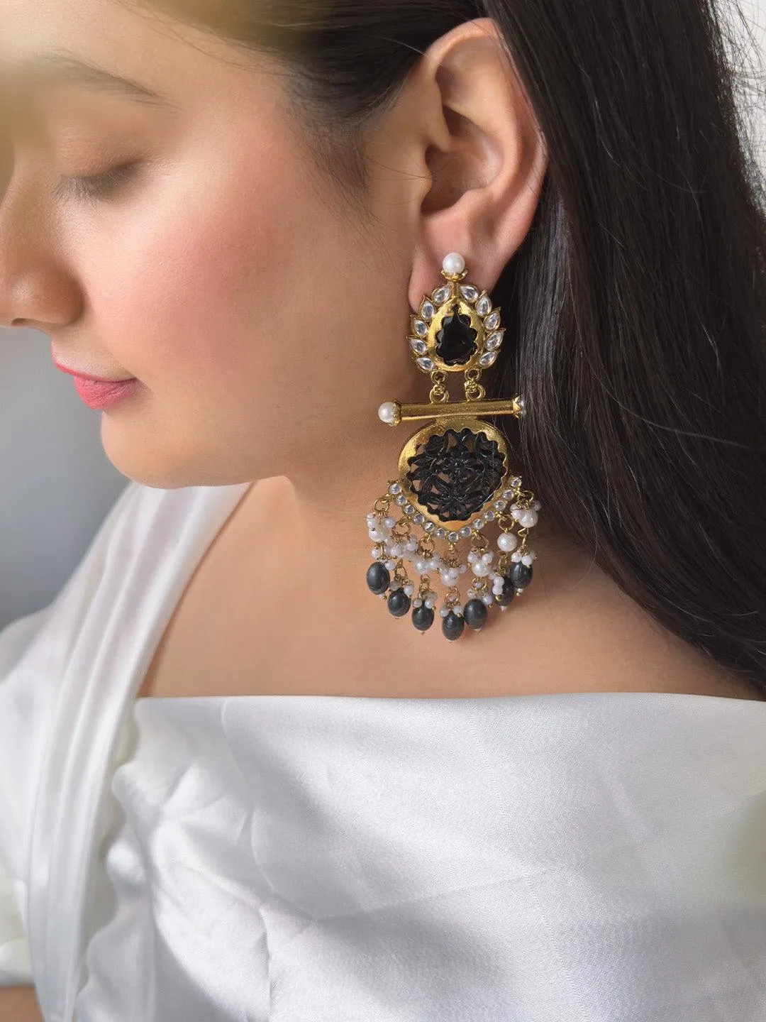 Cutwork Chandbali Earrings