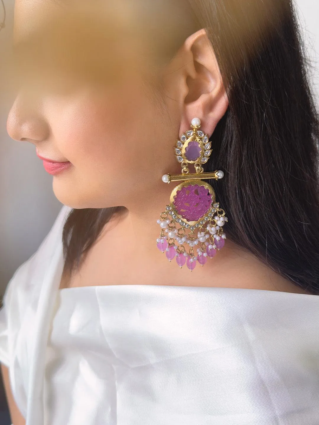 Cutwork Chandbali Earrings