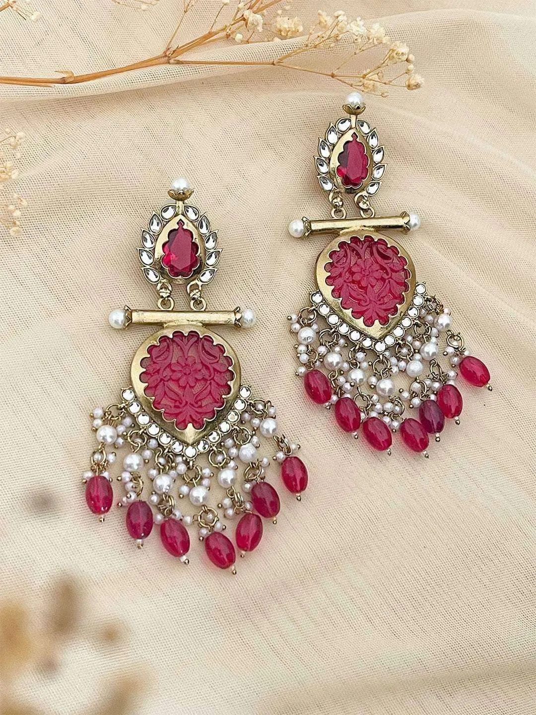 Cutwork Chandbali Earrings