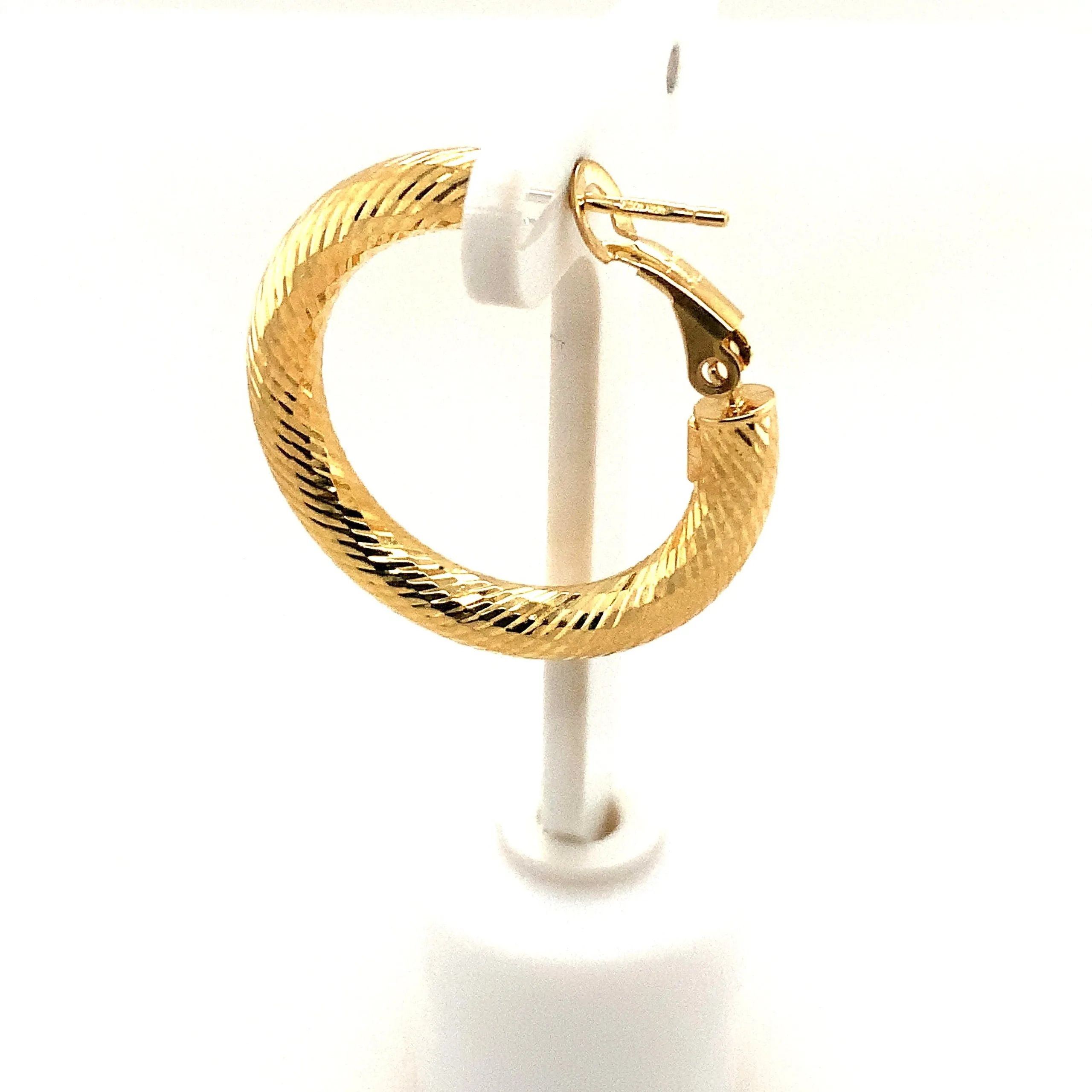 Diamond Cut Hoop Earrings
