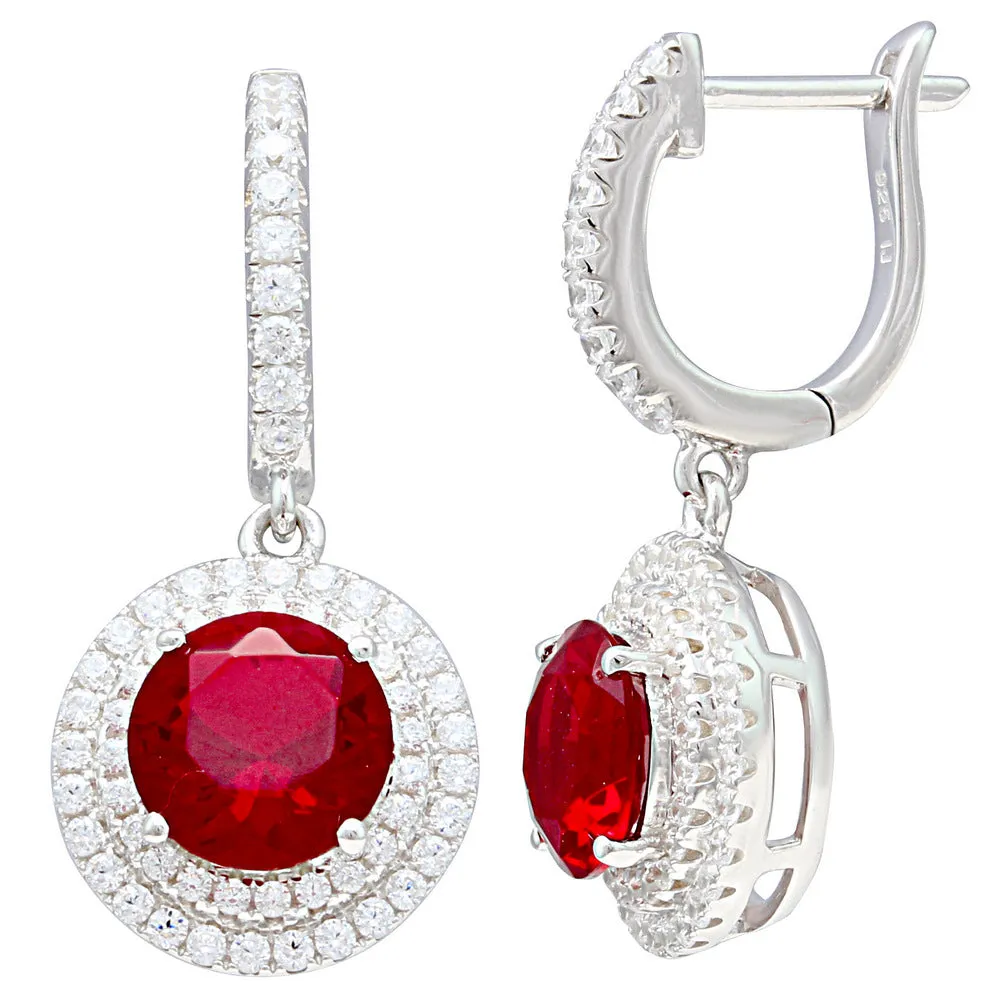 Double Round Cluster CZ Earrings IJ15CSSER032