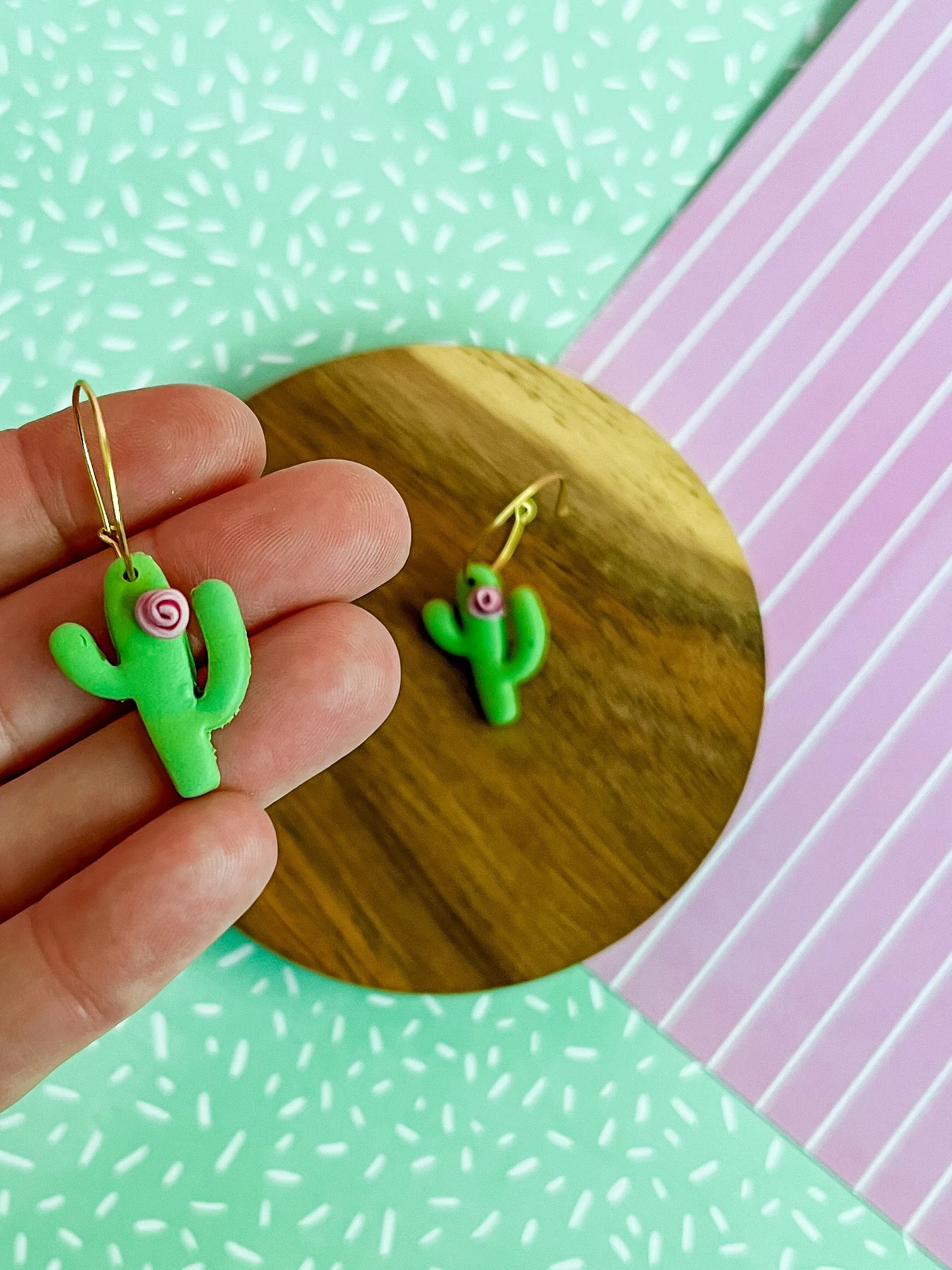 Elsie Cactus Hoop Earrings