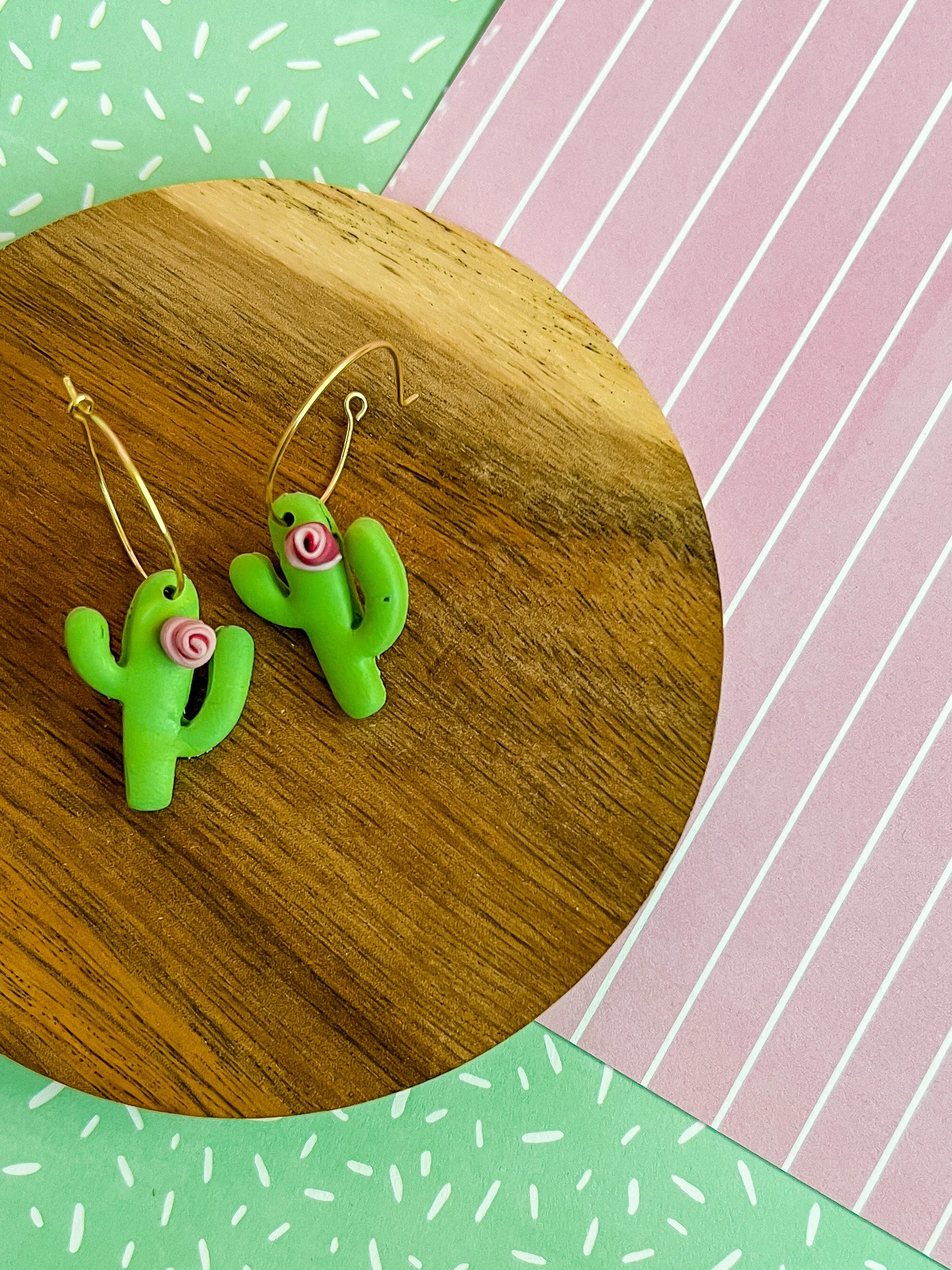 Elsie Cactus Hoop Earrings