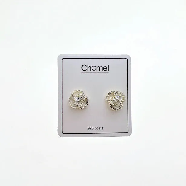 Flower Cubic Zirconia Earrings