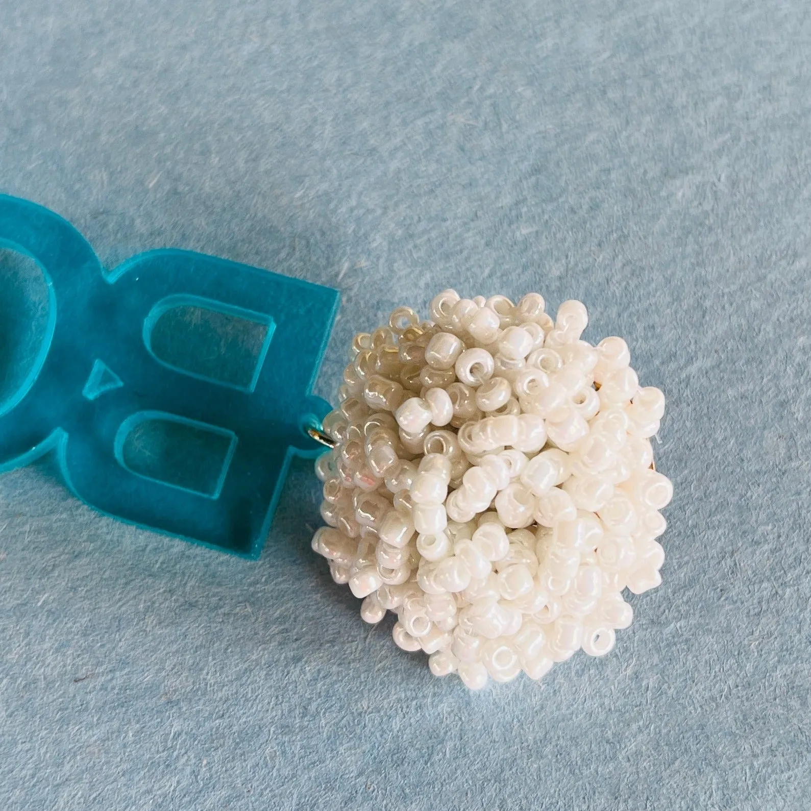 Gender Reveal Beaded Stud Earrings