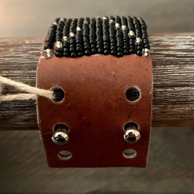 Gold and White Strip Cuff - 2 Sizes