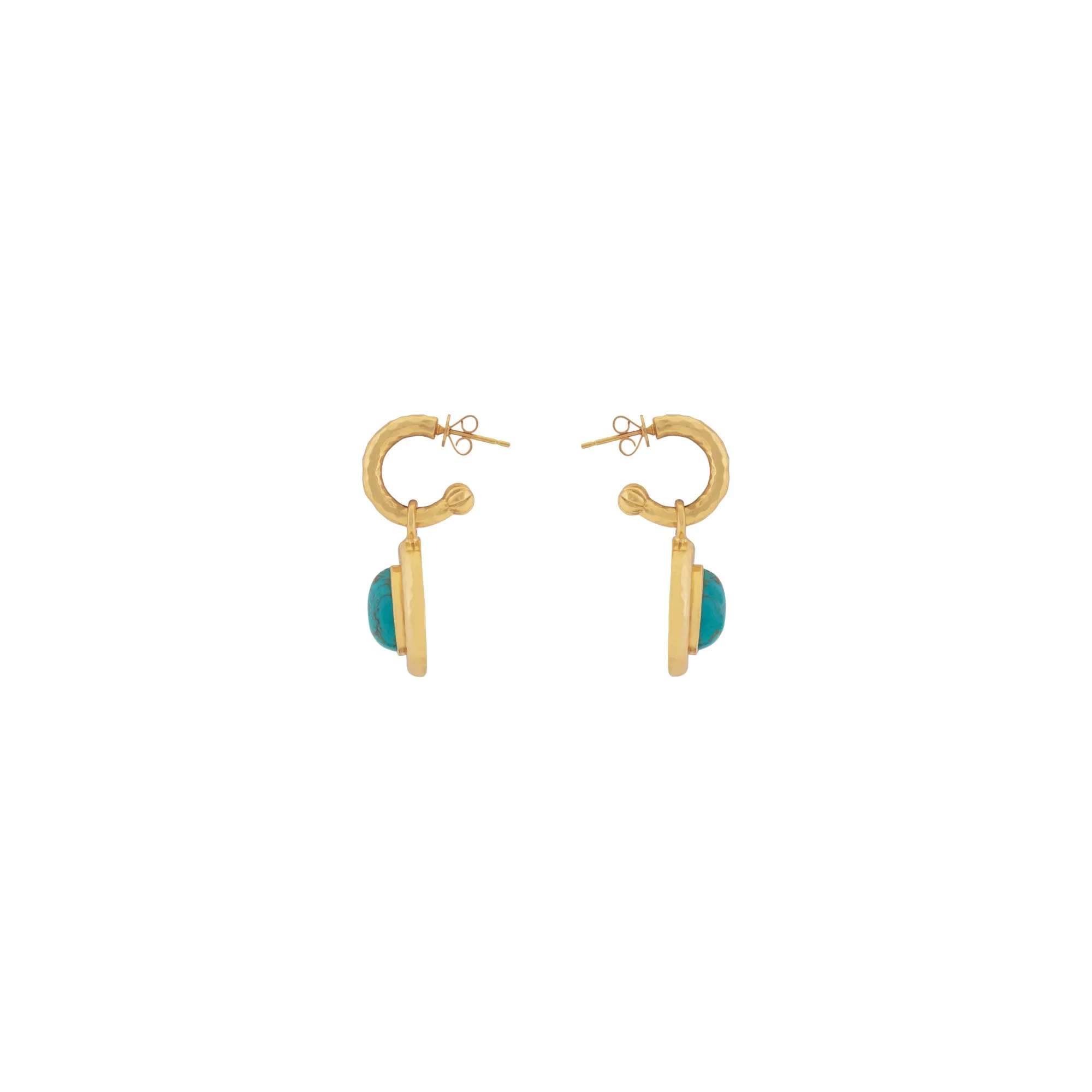Ines Earrings Golden Turquoise