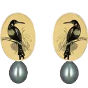 Junglebird & Pearl Earrings