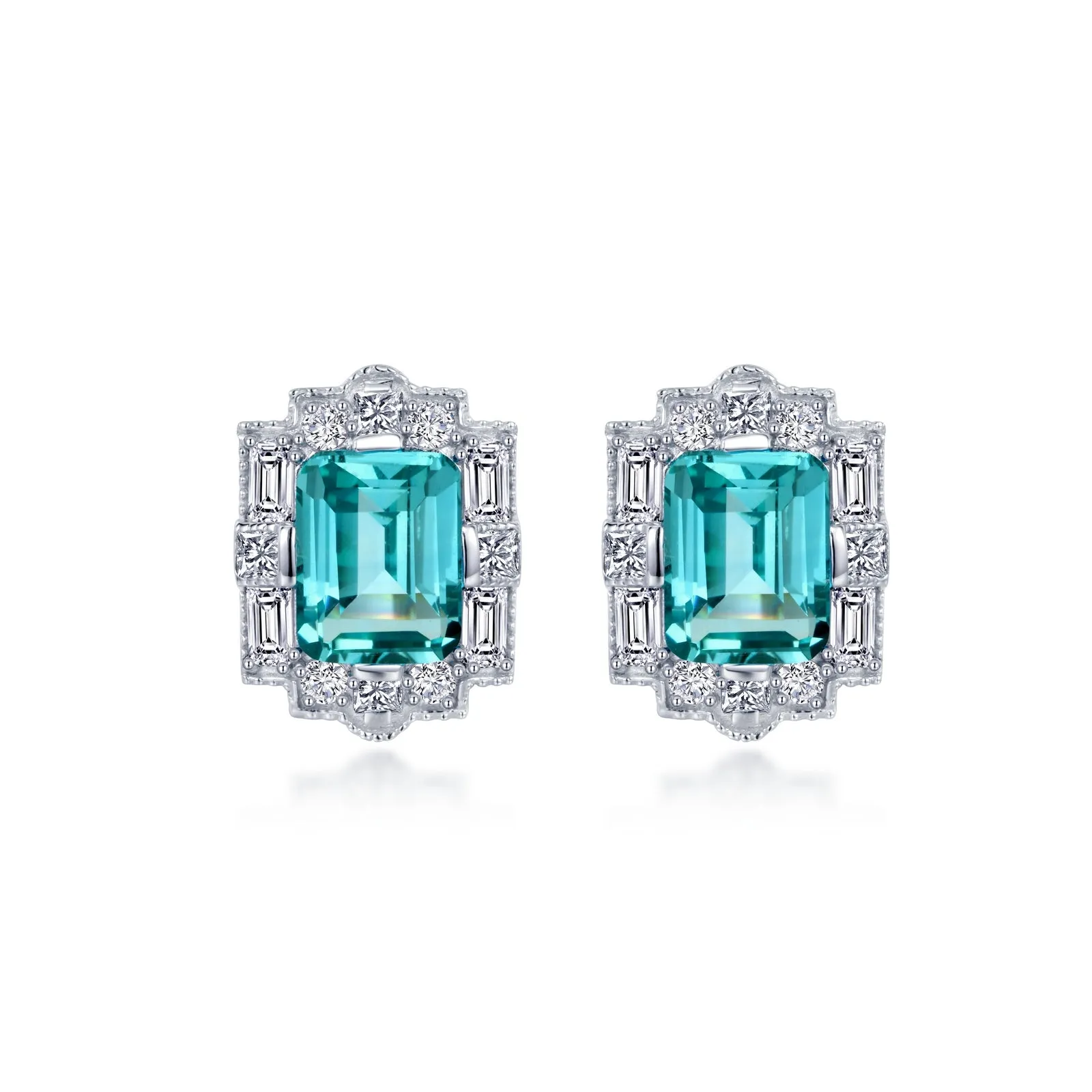 Lafonn Kaleidoscope Emerald Green 2# Green Corundum Earring SYE013GP00