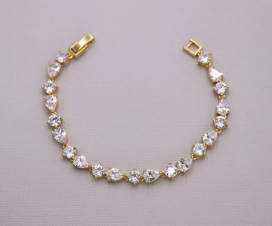 Lilianna Round and Pear Bracelet