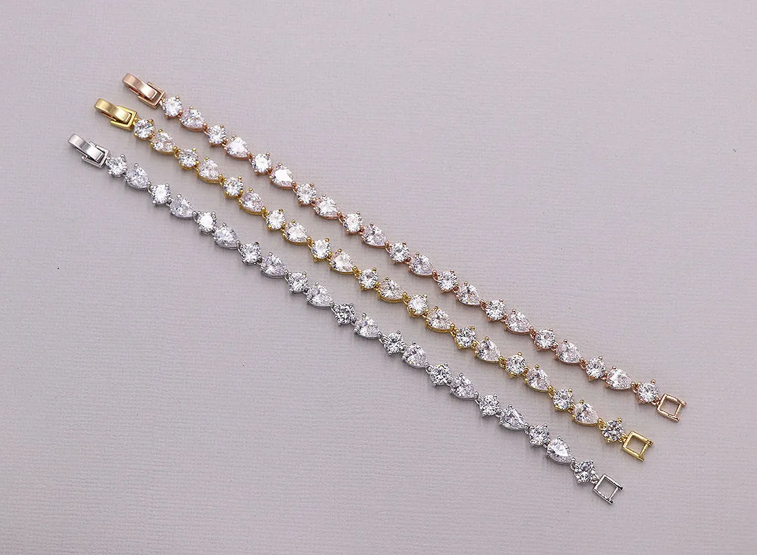 Lilianna Round and Pear Bracelet