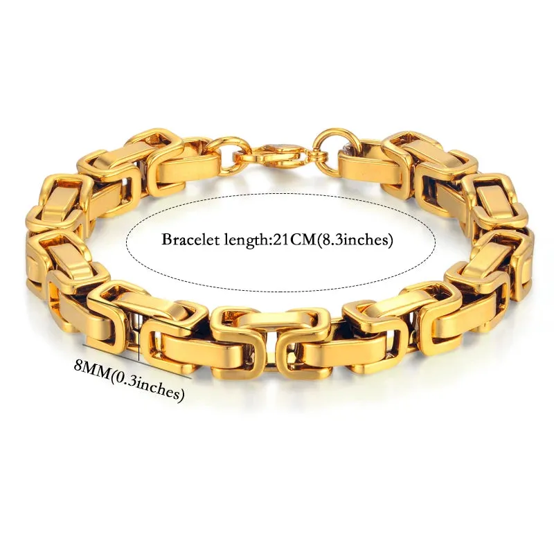 Men's Stainless Steel Cuban Link Bracelet – Stylish & Durable