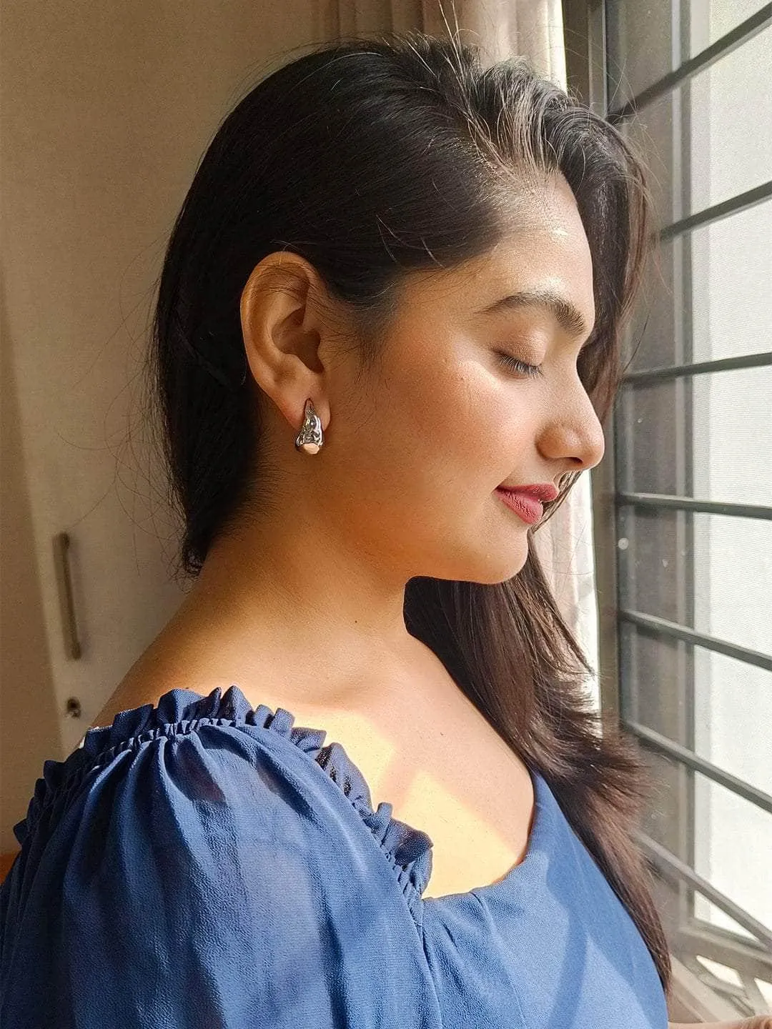 Mystic Arc Earrings Silver