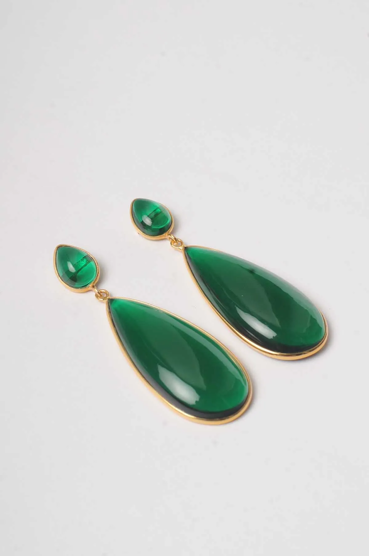 Nancy Statement Earrings Emerald