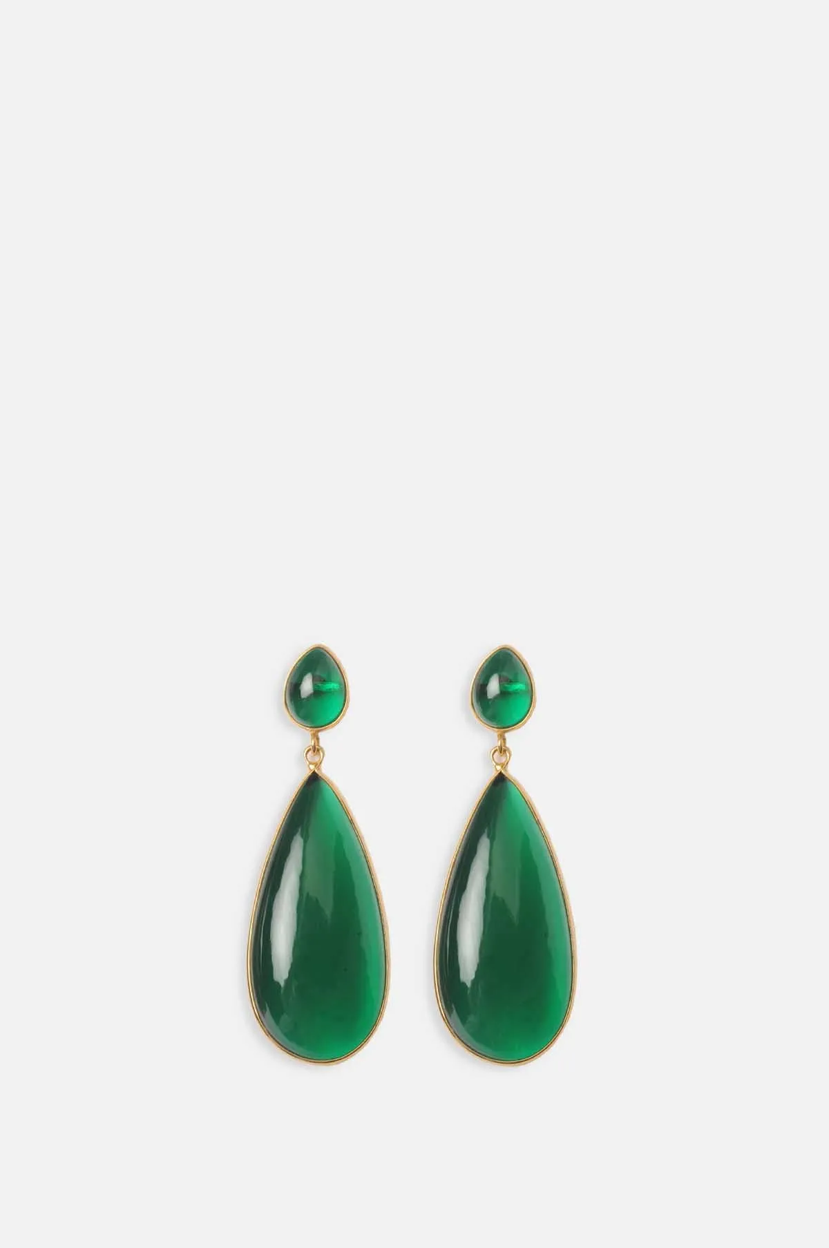 Nancy Statement Earrings Emerald