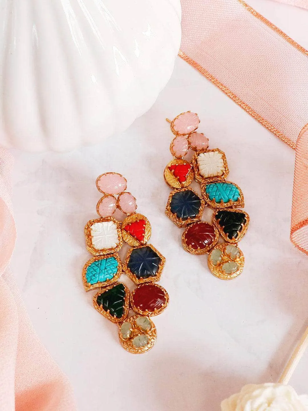 Navratna Cocktail Earrings