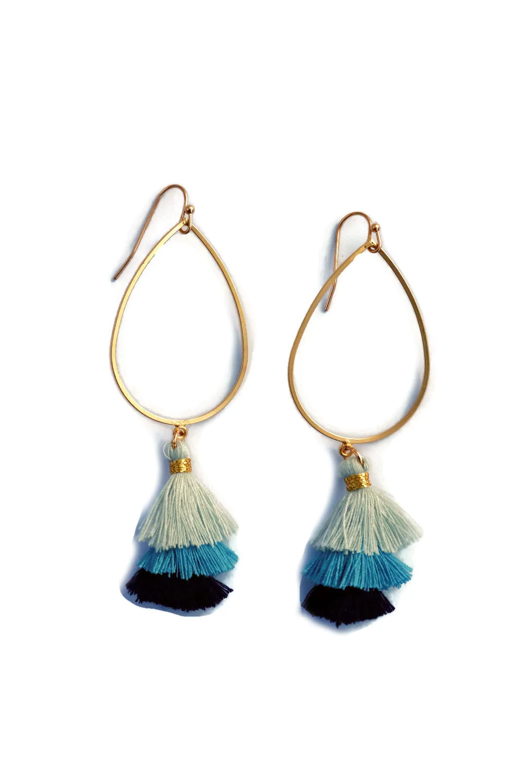 Ombre Tiered Tassel Earrings