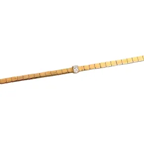 Oval Solitaire Diamond Tile Bracelet