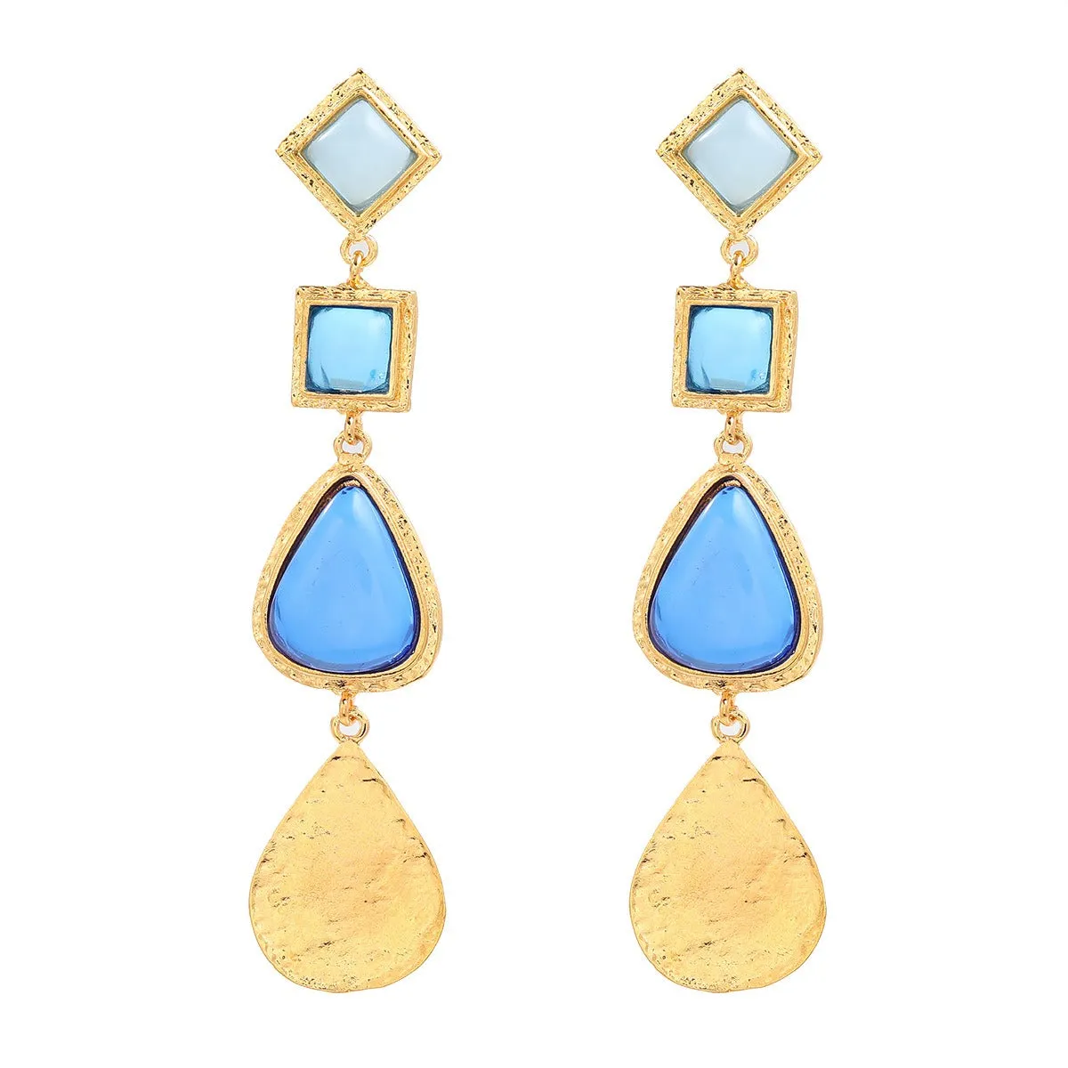Pre Order:  Colorful Acrylic Water Drop Pendant Earrings