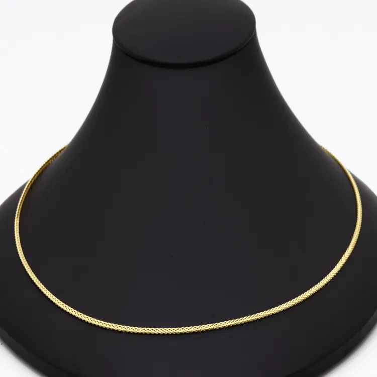 Real Gold Flat Spiga Thick Men Chain 8943 (70 C.M) CH1196