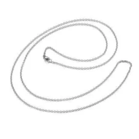 Stainless Steel Cross Chain Necklace, with Clasp, steel 75cm 1.8mm (1)