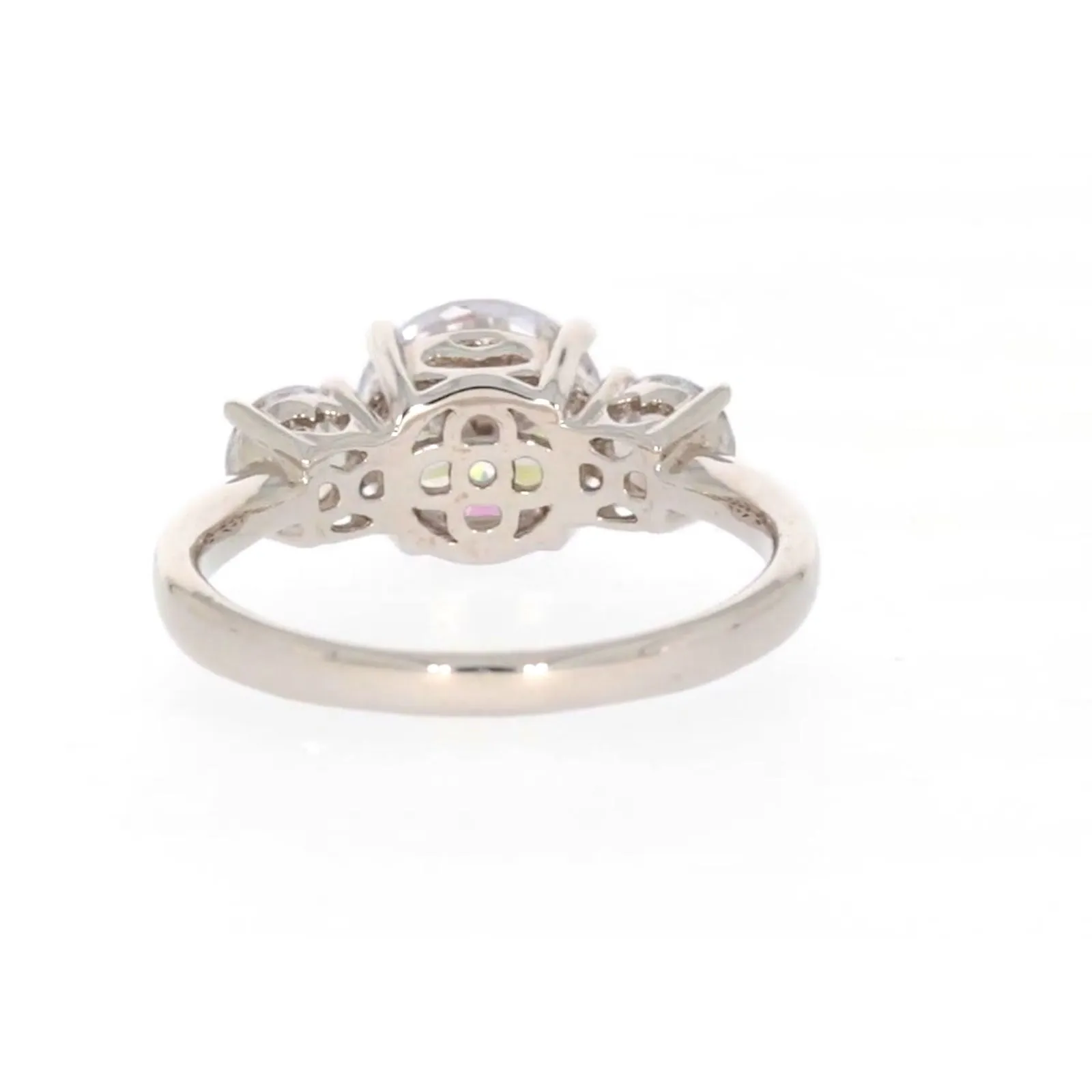 Sterling Silver Cubic Zirconia Trilogy Ring