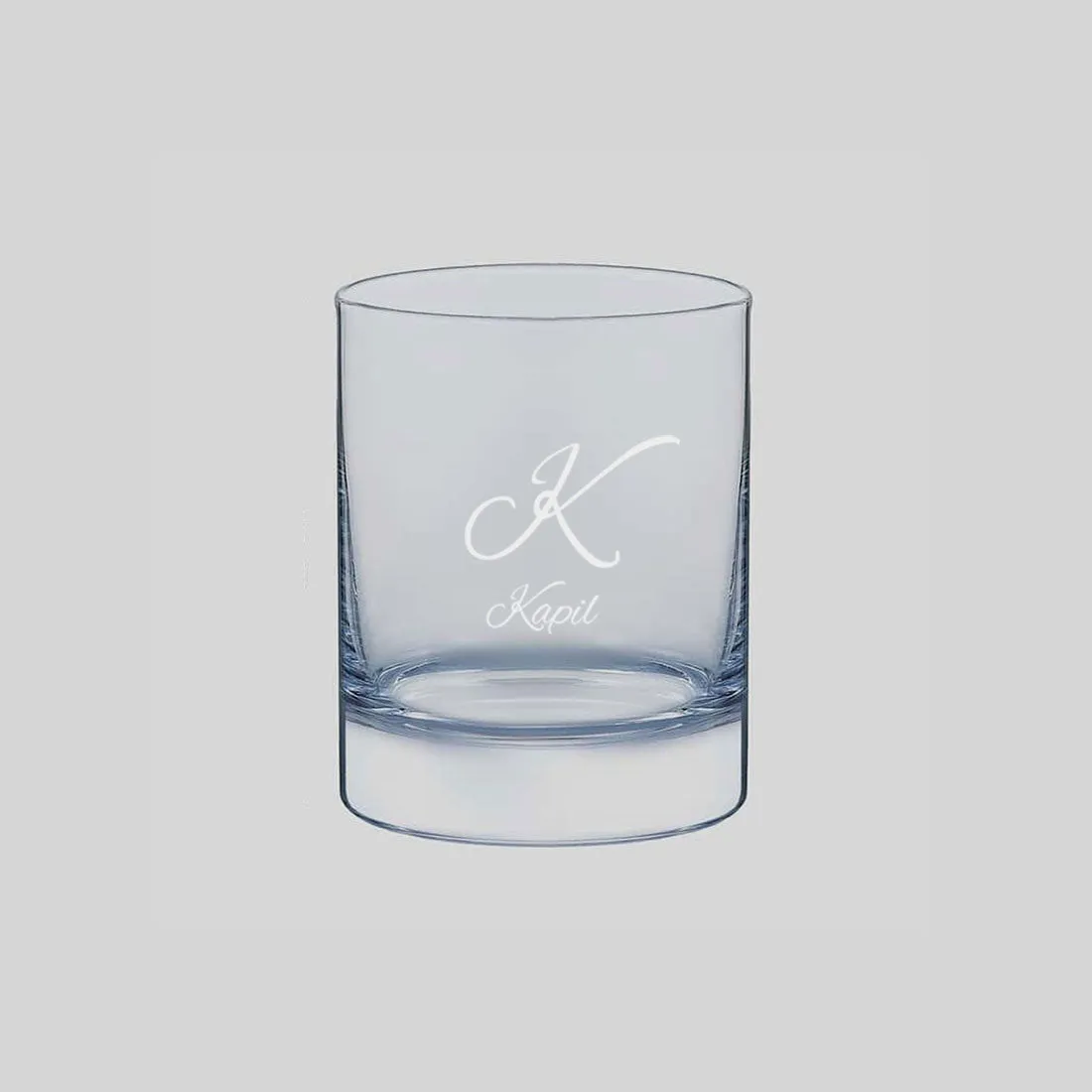 Stylish Customized Whiskey Glass - Gift For Him Husband Boyfriend - Initials Design
