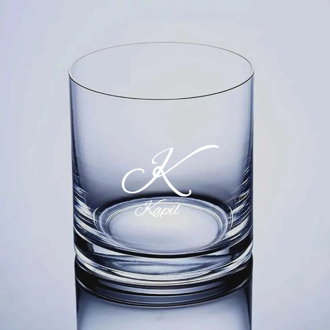 Stylish Customized Whiskey Glass - Gift For Him Husband Boyfriend - Initials Design